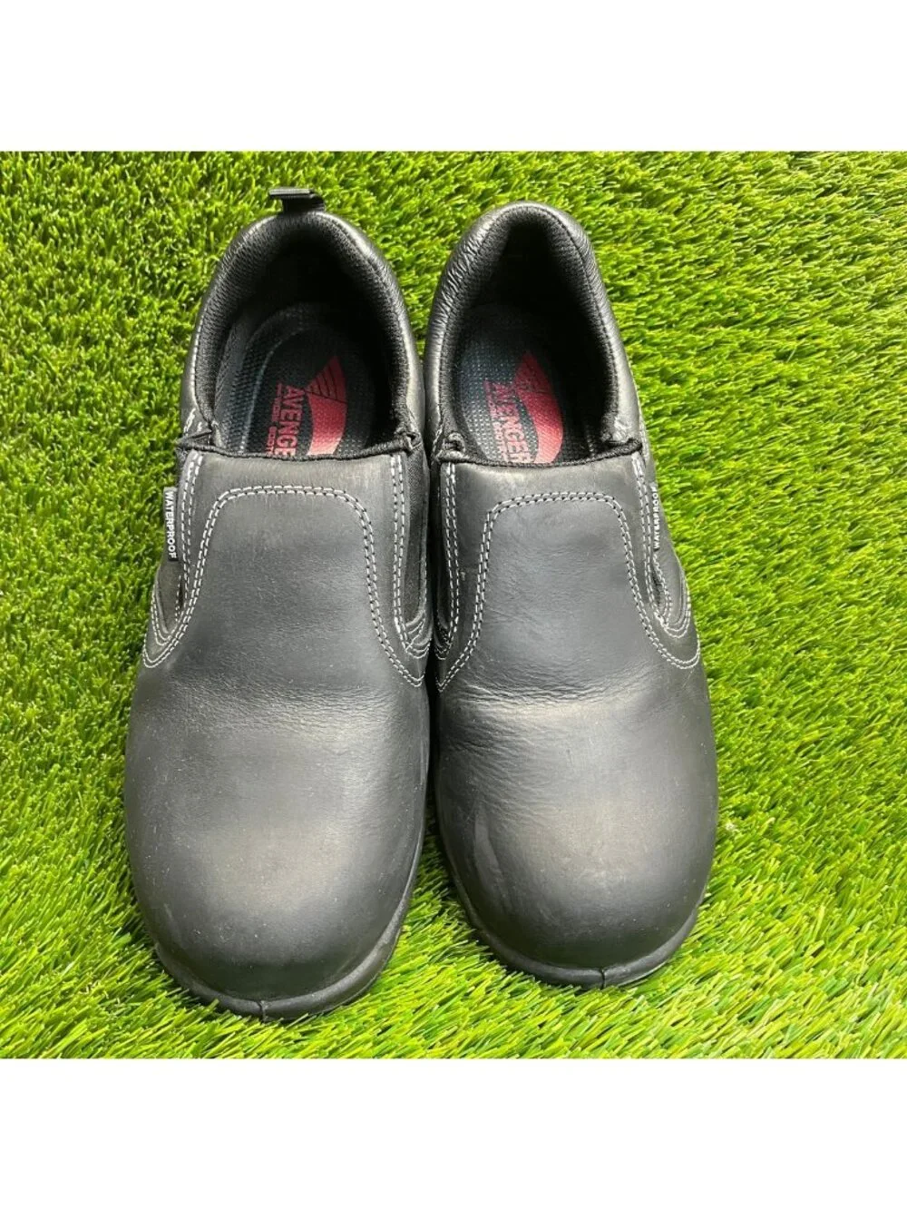Avenger Foreman Mens Size 11 Black Composite Toe Slip On Safety Work Shoes